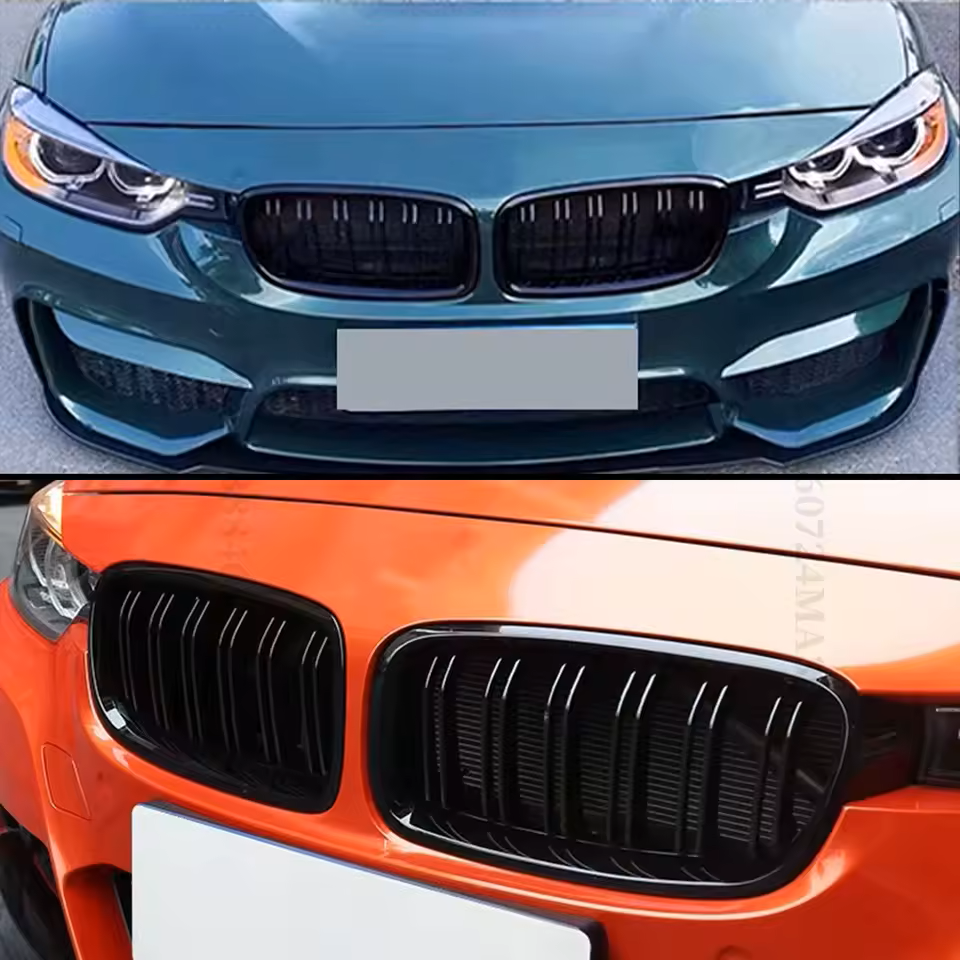 Grade frontal bmw aletas duplas série 3 f30 f31 f35 2013-2018